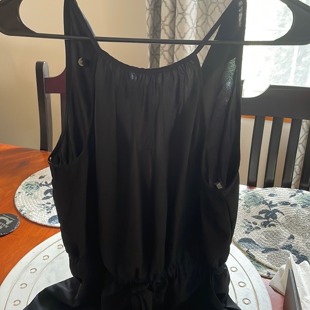 Black mid tie romper size medium